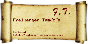 Freiberger Tamás névjegykártya