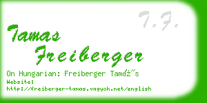 tamas freiberger business card